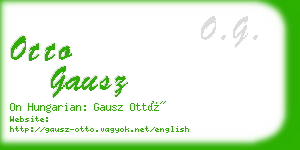 otto gausz business card